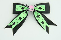Bl-green / skull tooth pink black-green skull