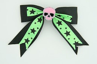 Bl-green / skull plain pink black-green skull