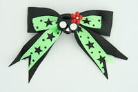 Bl-green / cute skull flower black-red black-green cute skull