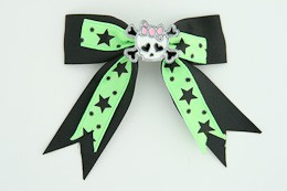 Bl-green / cute skull bone white-pink black-green cute skull