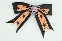 Bl-orange / skull squared pink black-orange skull