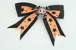 Bl-orange / skull squared pink black-orange skull