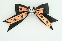 Bl-orange / skull cross eye white black-orange skull