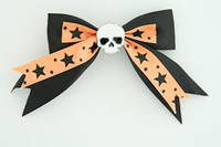Bl-orange / skull plain white black-orange skull