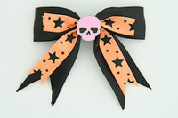 Bl-orange / skull plain pink black-orange skull