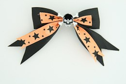 Bl-orange / skull tooth black black-orange skull