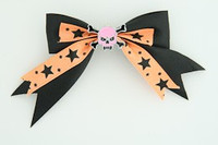 Bl-orange / skull tooth pink black-orange skull