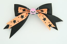 Bl-orange / skull tooth pink black-orange skull