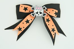 Bl-orange / cute skull bone white-pink black-orange cute skull