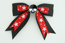 Bl-red / skull plain black black-red skull