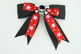 Bl-red / skull tooth black black-red skull