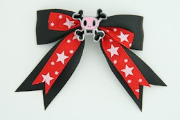 Bl-red / skull squared pink black-red skull