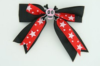 Bl-red / skull cross eye pink black-red skull