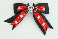 Bl-red / skull cross eye white black-red skull