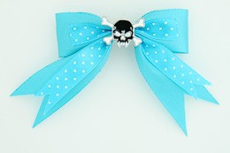 Dot blue / skull tooth black blue skull