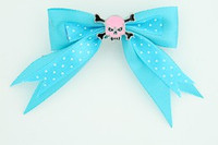 Dot blue / skull tooth pink blue skull