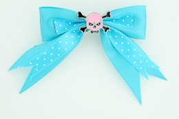 Dot blue / skull tooth pink blue skull