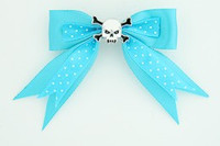 Dot blue / skull tooth white blue skull