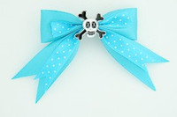 Dot blue / skull cross eye white blue skull