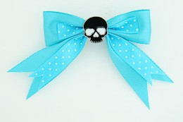 Dot blue / skull plain black blue skull