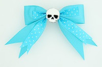 Dot blue / skull plain white blue skull