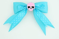 Dot blue / skull plain pink blue skull