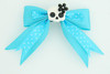 Dot blue / cute skull flower white-black blue cute skull