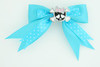 Dot blue / cute skull bone black-pink blue cute skull
