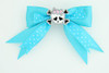 Dot blue / cute skull bone white-pink blue cute skull