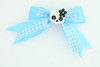 Blue / cute skull flower white-black blue cute skull