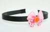Flower orange light pink bow & flower