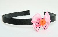 Flower orange light pink bow & flower