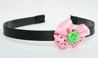 Flower green light pink bow & flower