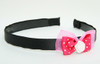 DP flower white dark pink bow & flower