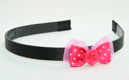 DP flower D.pink dark pink bow & flower