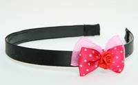 DP flower red dark pink bow & flower