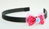 DP flower blue dark pink bow & flower