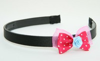 DP flower blue dark pink bow & flower