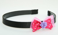 Flower purple dark pink bow & flower