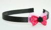 Flower black dark pink bow & flower