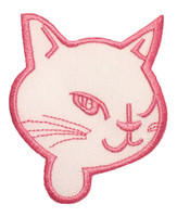 Cat head white-pink animal extra big