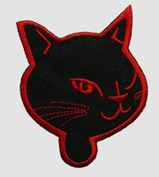 Cat head black-red animal extra big