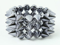 Grey spiky studs bracelet