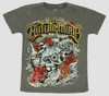 Front - Skull rose grey minute mirth 