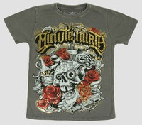 Front - Skull rose grey minute mirth 