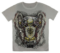 Front - Skull shield white minute mirth