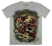 Front - Skull helmet white minute mirth