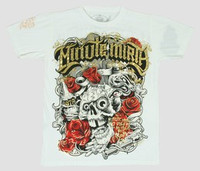 Front - Skull rose white minute mirth