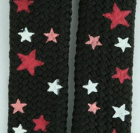 Star S black-D pink-WH star shoelace