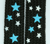 Star S black-blue-white star shoelace